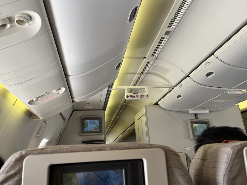 アシアナ航空の機内 飛行機の機内